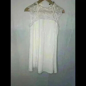 Lulus Womens Lace Mini Dress Size XsWhite Sleeveless